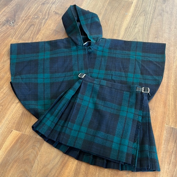 Watch Plaid Wool Kilt and Hooded Cap size 3y/4y - Picture 1 of 8